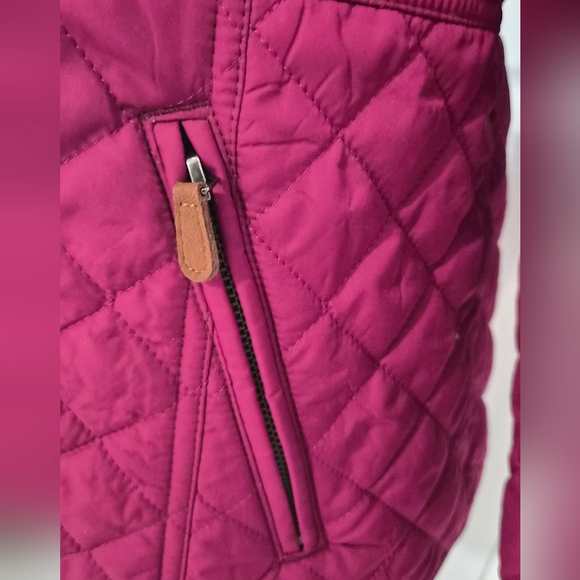 Talbots Quilted Barn Jacket - Raspberry Pink - L - Picture 5 of 9